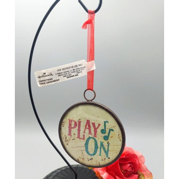 NWT Lot of 3 HALLMARK Music Theme Christmas Tree Ornament Play On Live for Music - Picture 3 of 7
